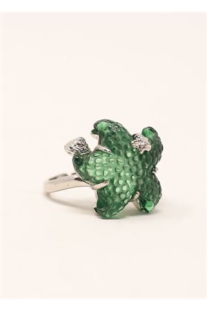 Ring with green star Preziosi di Capri | FMA060VERDE